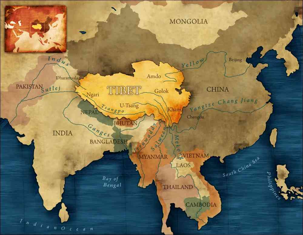 Tibet Carte