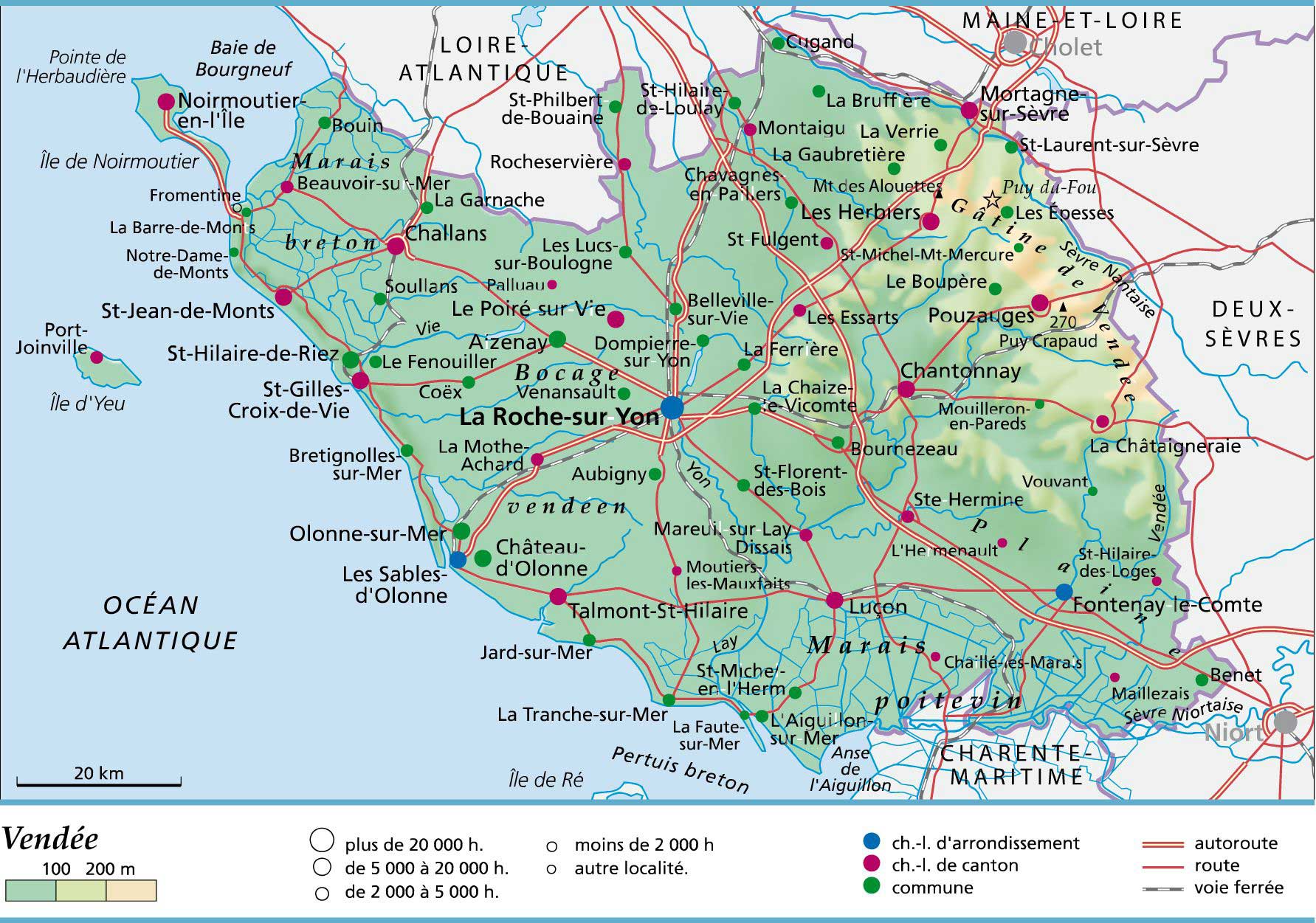 carte fleuves Vendée