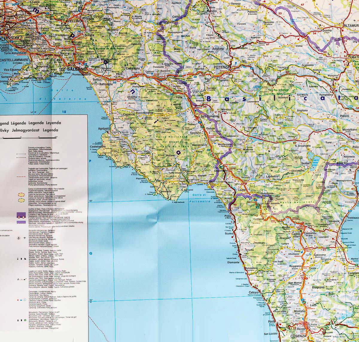 carte routière italie toscane