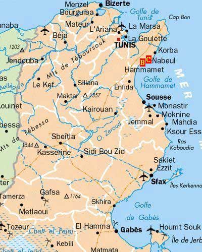 Tunisie - Carte détaillée