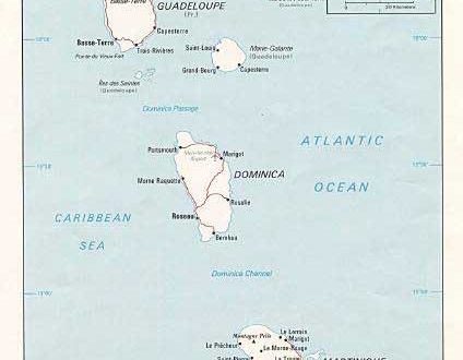 Carte Guadeloupe Martinique