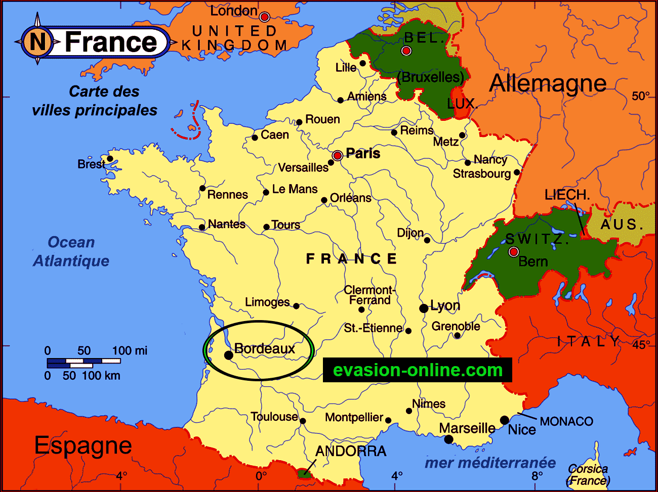 Bordeaux carte France
