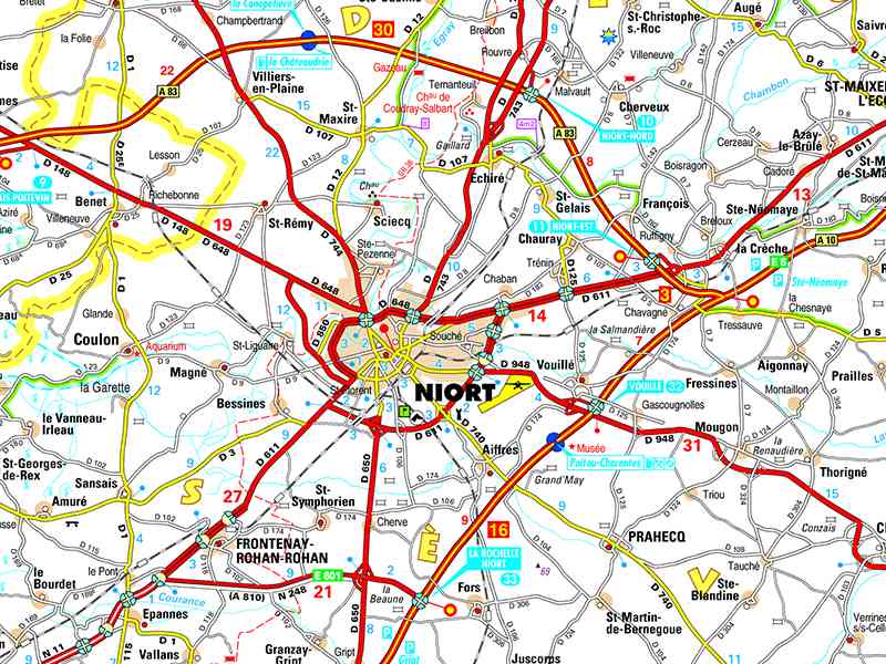 Carte De Niort Vacances Guide Voyage