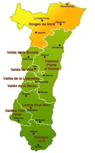 Carte Alsace Vosges
