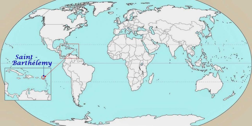 saint barth carte du monde