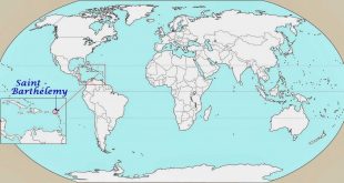 saint barthélemy sur la carte du monde