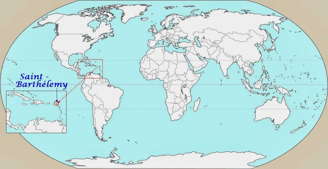 st barthelemy carte du monde