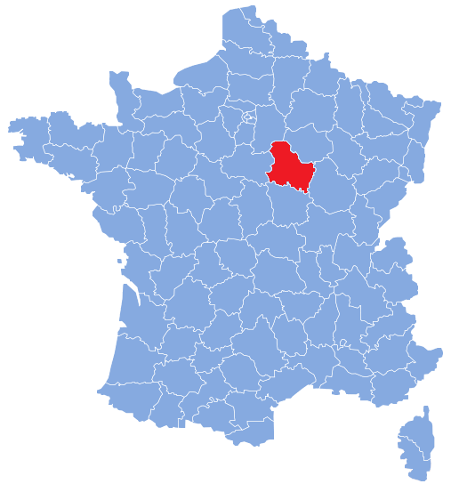 Yonne - Carte de France