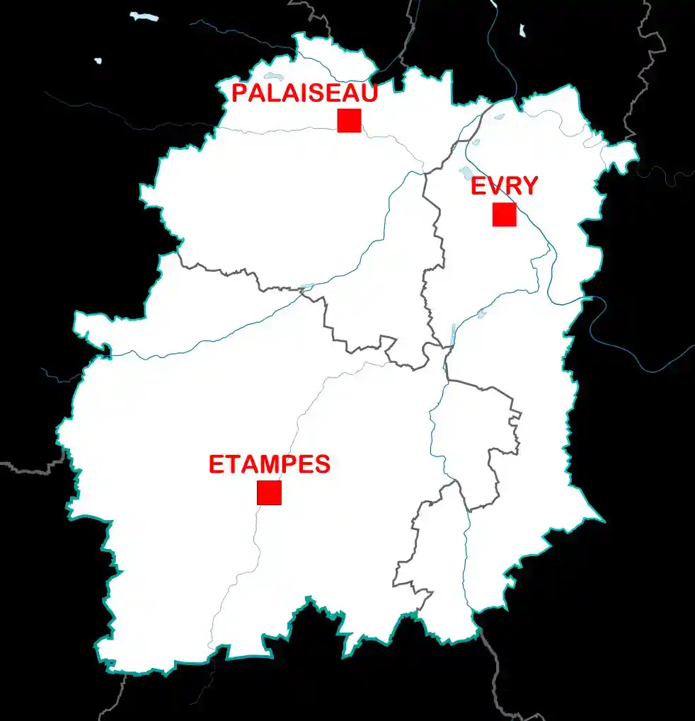 Carte de l'Essonne - Département 91