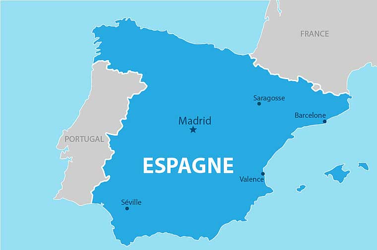 Carte Espagne- Grandes villes