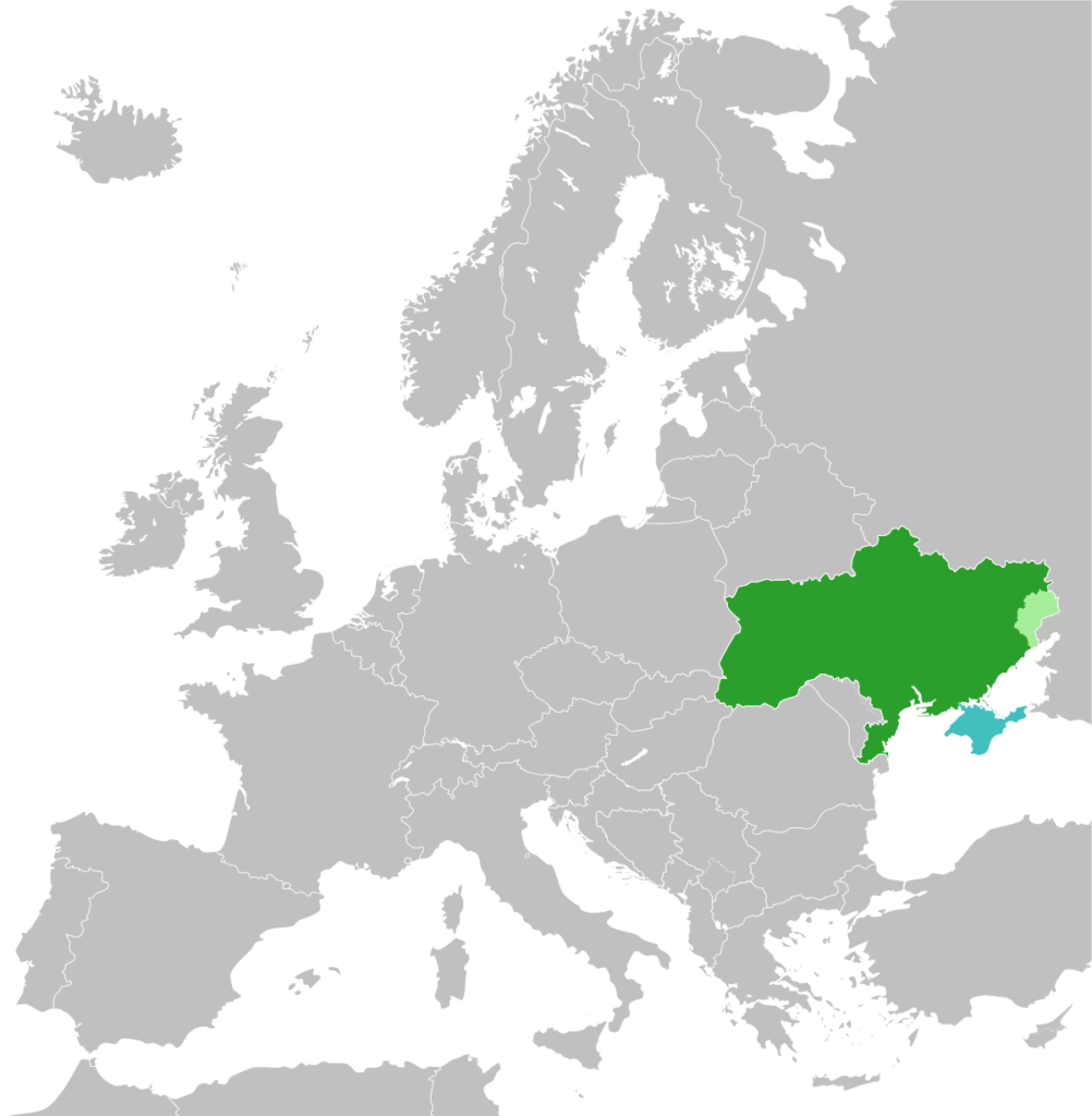 Ukraine -Carte du monde