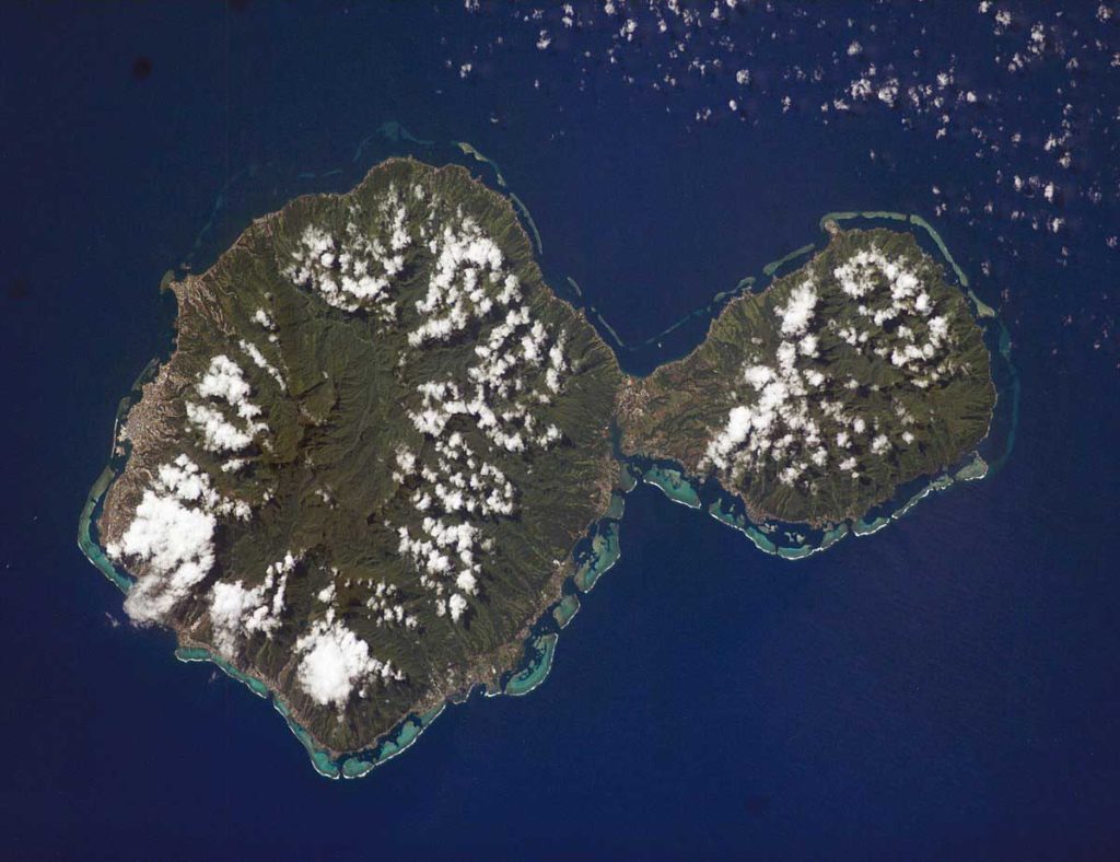 Photo satellite de Tahiti