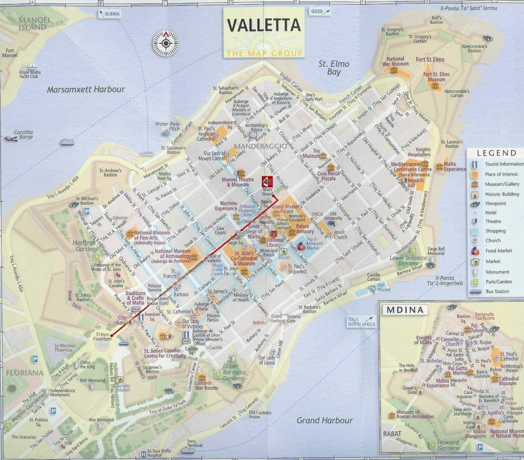 La Valette - Carte touristique