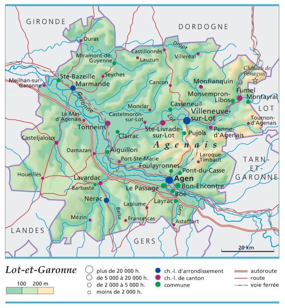 Carte Lot et Garonne