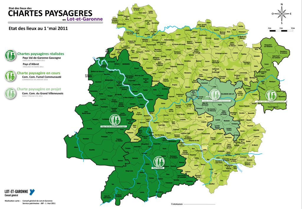 Carte paysages du Lot et Garonne