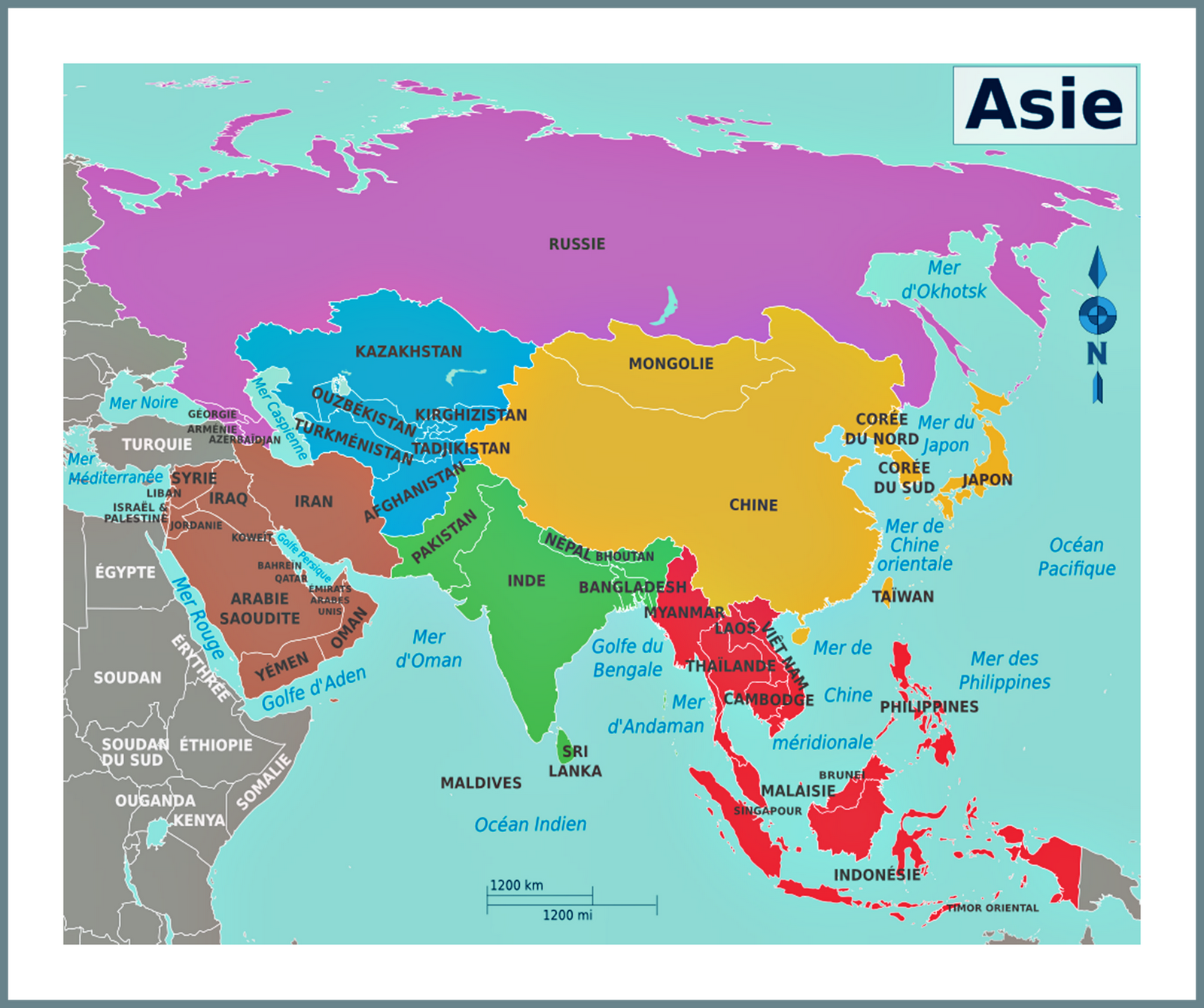 russie sur la carte du monde