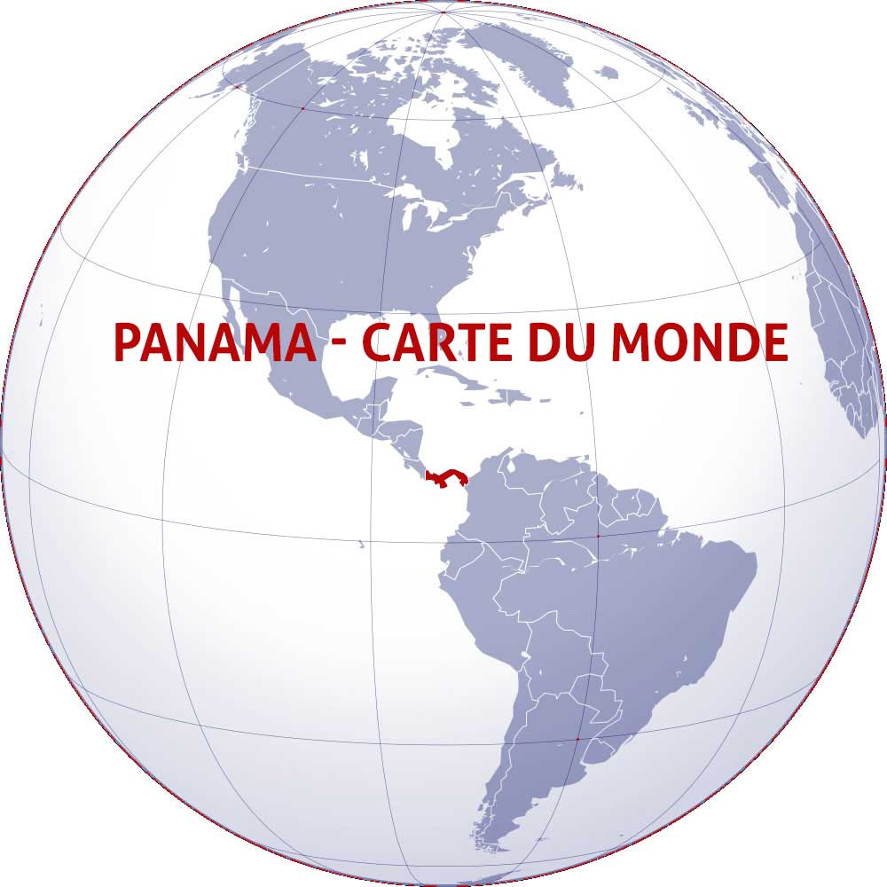 Panama sur la carte du monde