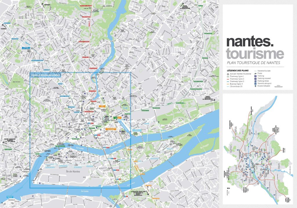 Nantes- carte touristique