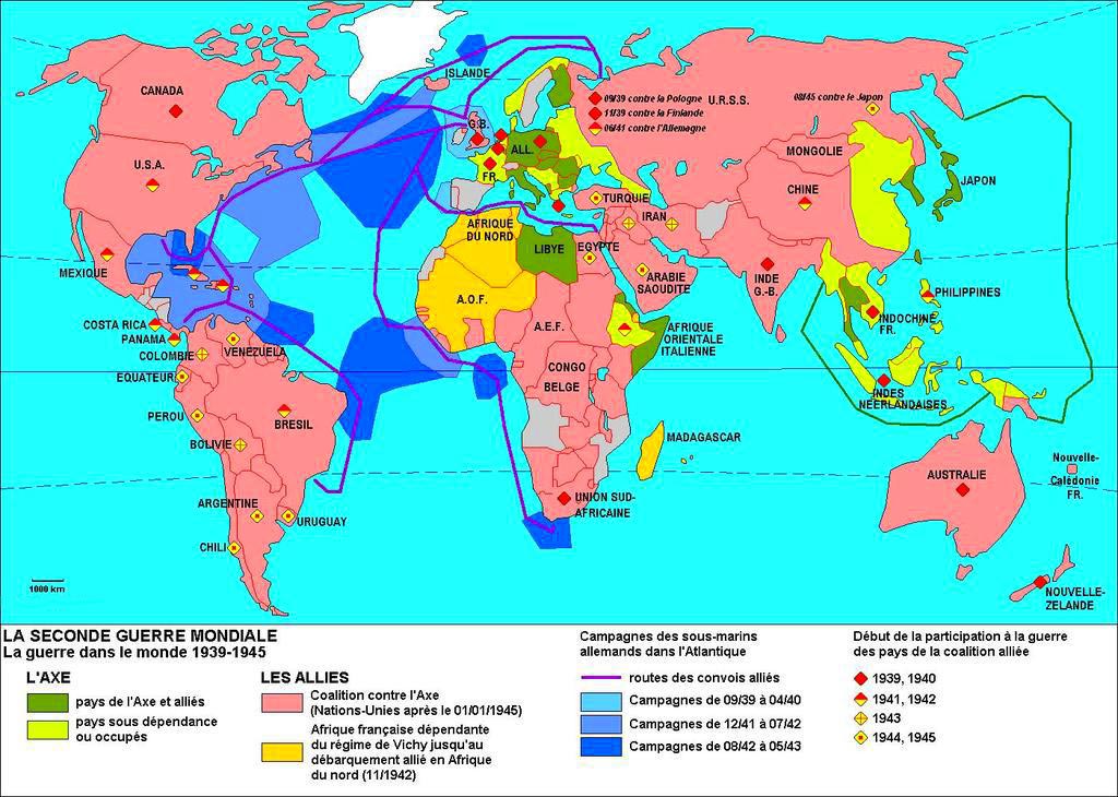 Carte du monde de 1939