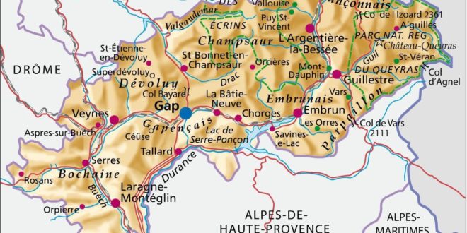 Carte des Hautes Alpes