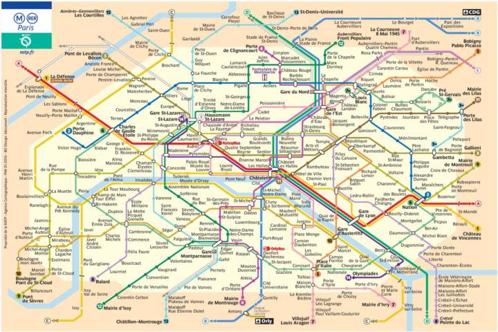 Plan metro Paris