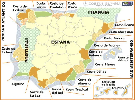Plages et côtes en Espagne