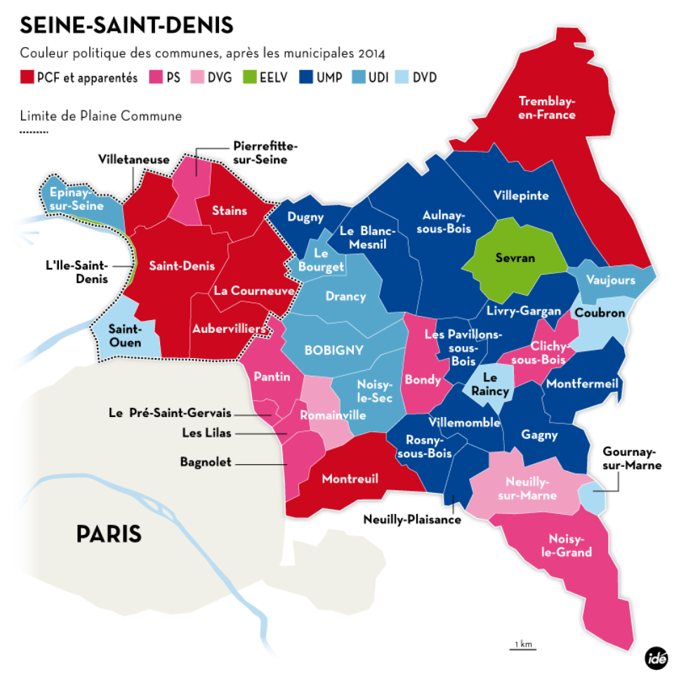 Seine Saint Denis - Carte