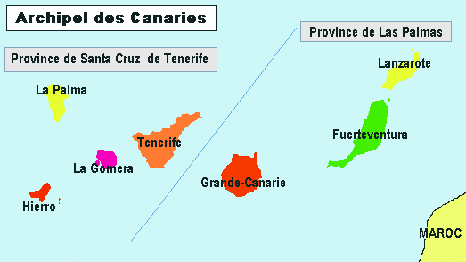 Carte des Canaries