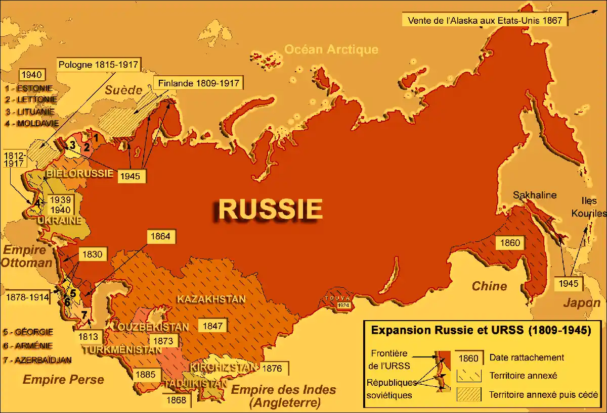 Union Soviétique - Carte Russie