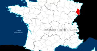 Département 68 - Haut-Rhin sur la Carte de France