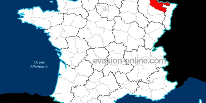 Département 57 - Moselle - sur la Carte de France