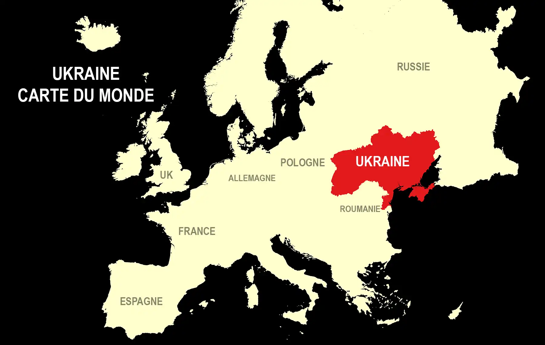 Ukraine - carte du monde