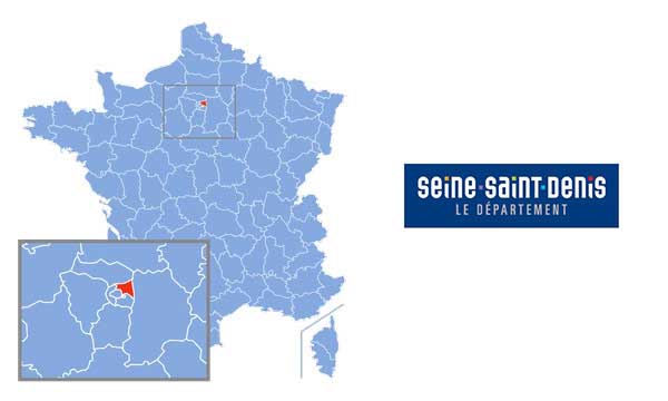 Seine Saint Denis carte de France