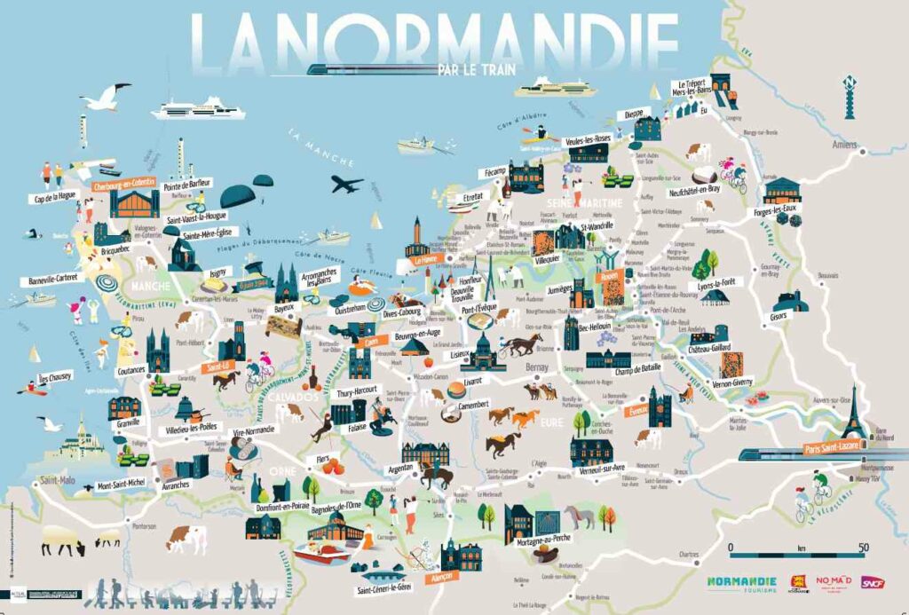 Carte Normandie tourisme