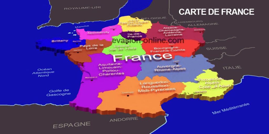 Carte de France en 3D
