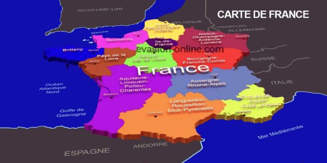 Carte de France en 3D