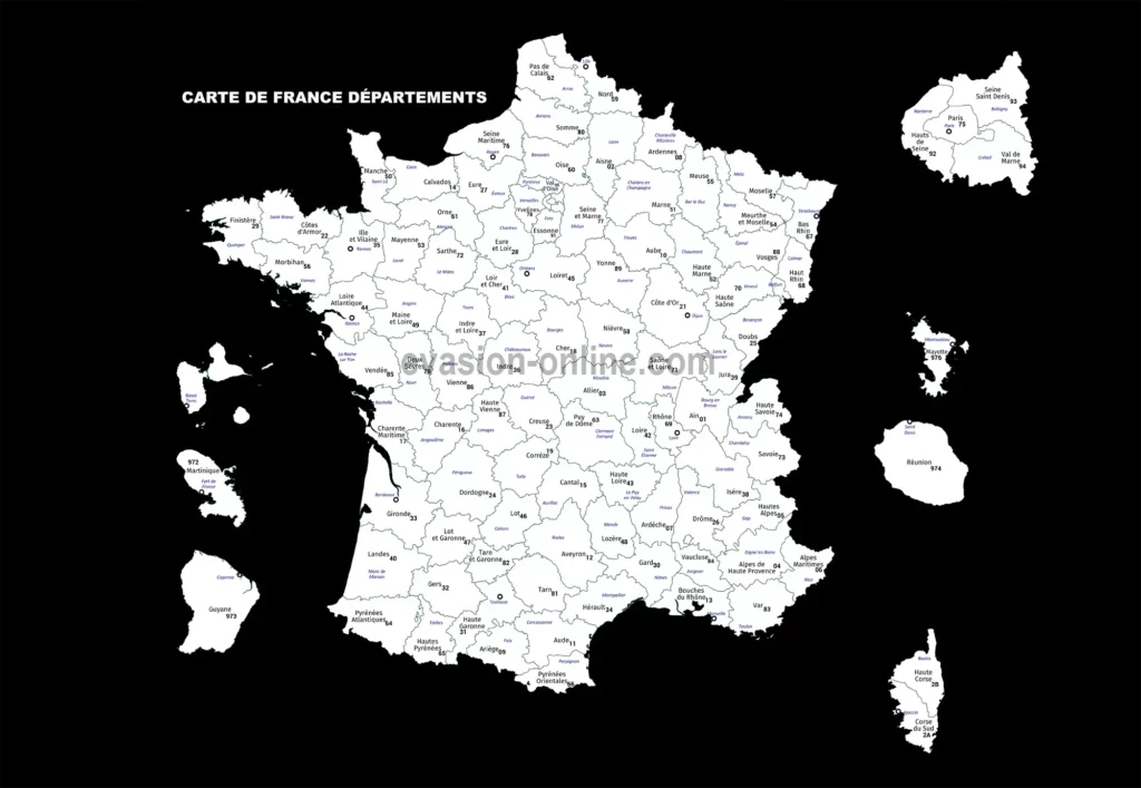 Carte de France des départements