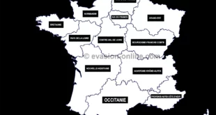 Carte de France des régions - Carte interactive