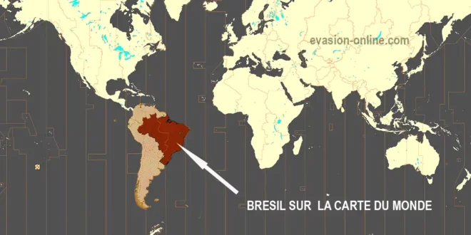 Carte du monde - Brésil