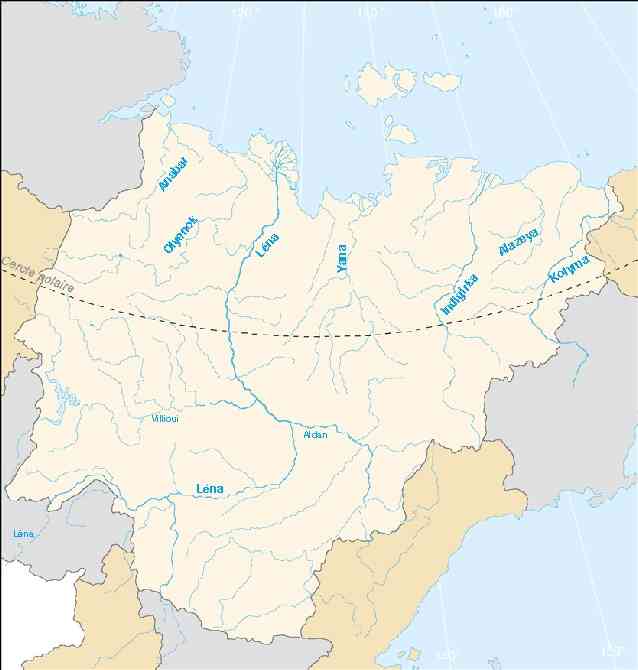 Carte des fleuves russes