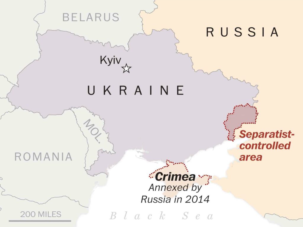Carte Russie -Ukraine