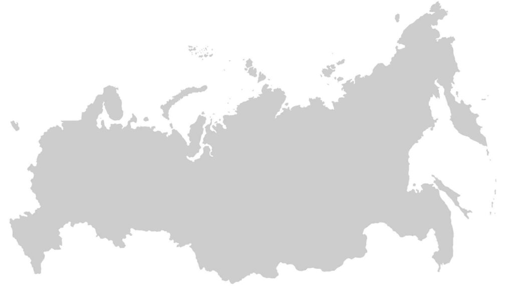 Carte de Russie vierge 