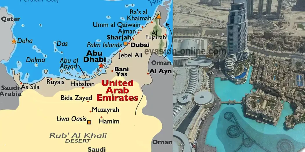 Dubaï sur la carte