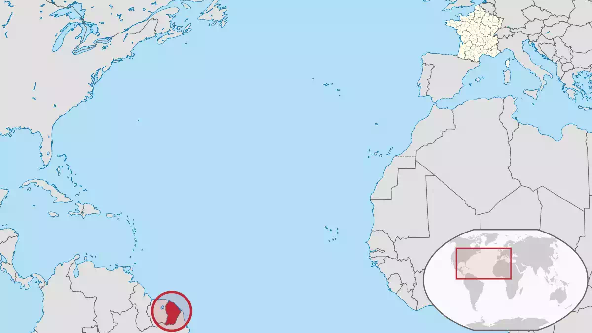 Guyane carte du monde