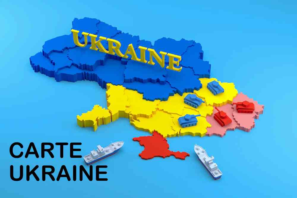 Ukraine carte de la guerre avec la Russie