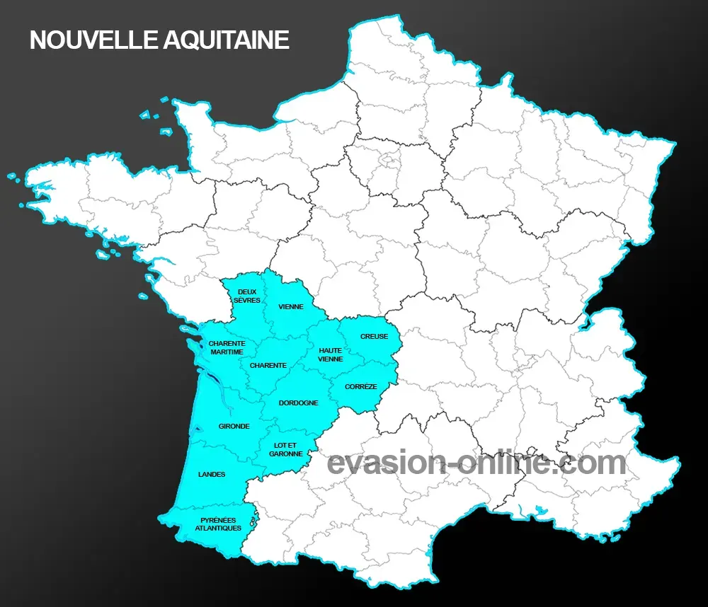 Carte Nouvelle Aquitaine