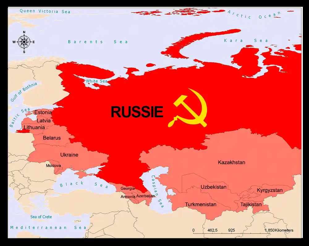 Carte Union Soviétique