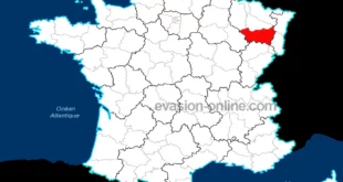 Département 88 - Vosges - sur la Carte de France